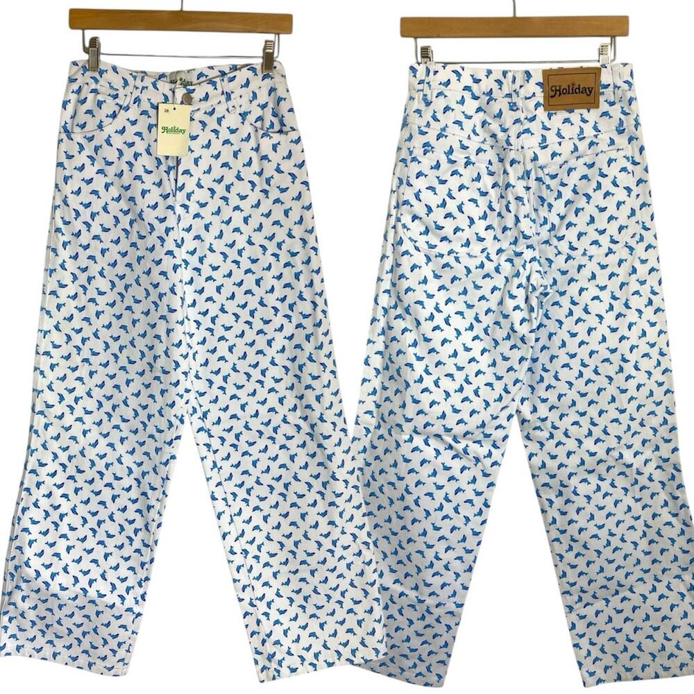 Holiday The Label By Emma Mulholland Novelty Dolphin Print Pant Women’s Size 28